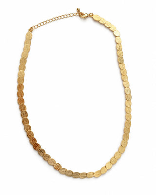 14K Gold Minimal Plaka Kolye