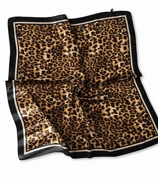 Koyu Kahve Leopar Fular