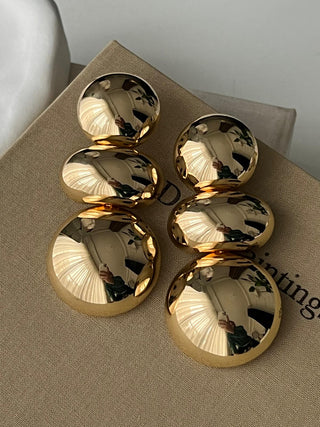 Gold Sarkıt Topçuk Küpe