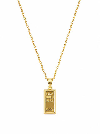14K Gold Külçe Kolye