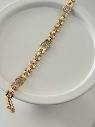 14K Gold Yarı Taşlı Linsoni Bileklik