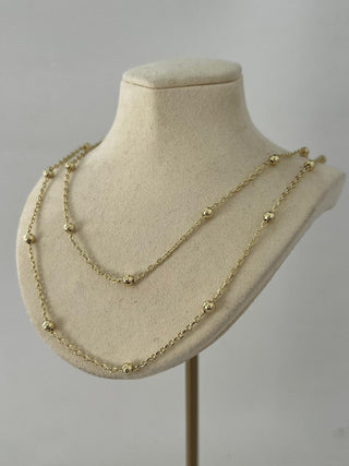 14K Gold Uzu Form Topçuk Kolye