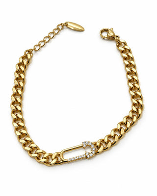 14K Gold İlikli İğne Detay Bileklik