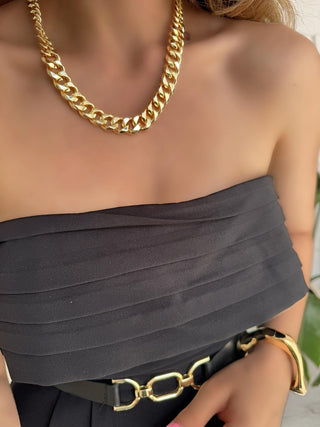 Özel Seri Gold Kalın Form Zincir Kolye