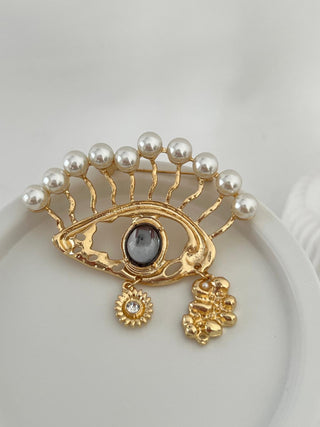 Tasarım Gold Göz Broş