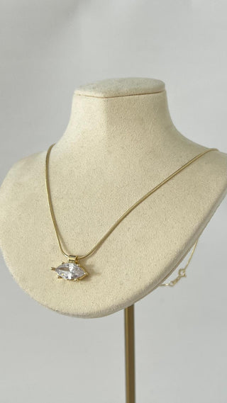 14K Gold Damla Taş Kolye