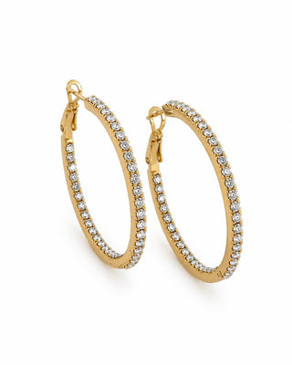 14K Gold Tamtur Taşlı Halka Küpe