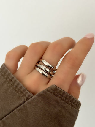 Silver Üçlü Görünüm Yüzük