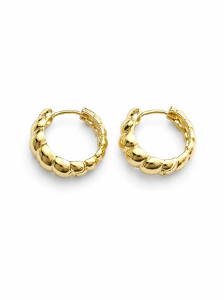 Gold Burgu Desen Halka Küpe