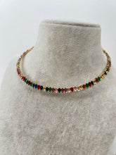 Renkli Taşlı Choker Tasma Kolye