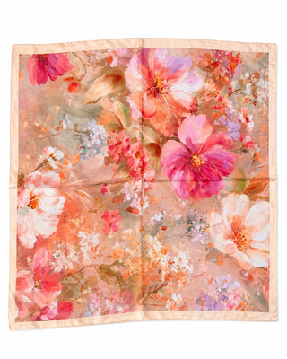 Soft Pembe Çiçek Desen Fular