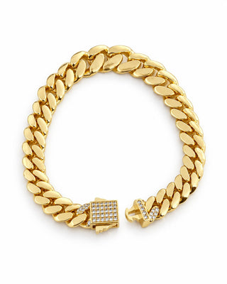 14K Gold Kalın İnce Form Gurmet Bileklik