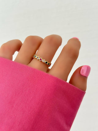 Gold Renkli Asimetrik Yıldız Yüzük