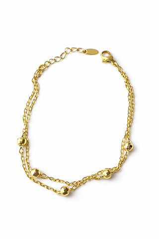 14K Gold İkili Dorika Bileklik