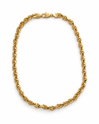 14K Gold Burgu Zincir Desen Kolye