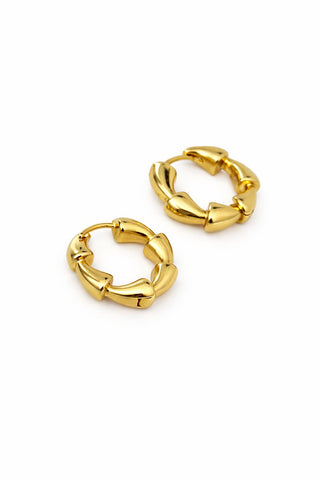Gold Kabuk Model Halka Küpe