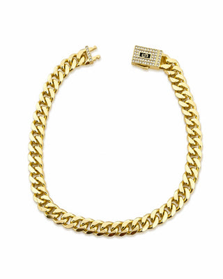 14K Gold Taşlı İnce Form Bileklik