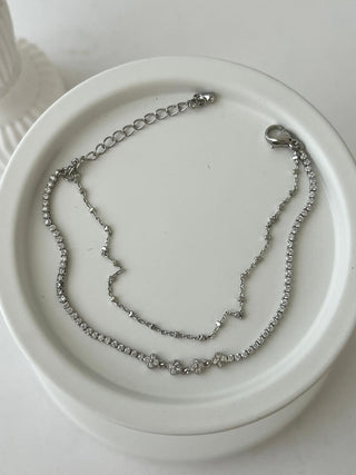 Silver İkili Yonca Detay Bileklik