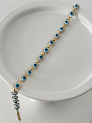 14K Gold Nazar Boncuk Bileklik