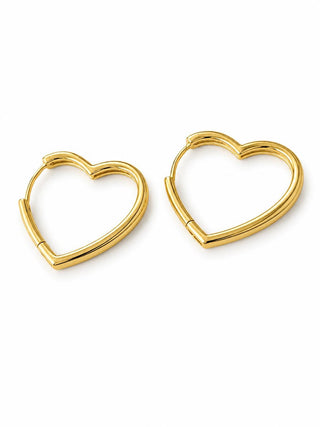 Gold Kalp Halka Küpe