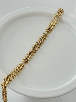 14K Gold Zincir Form Marka Model Tiff Bileklik