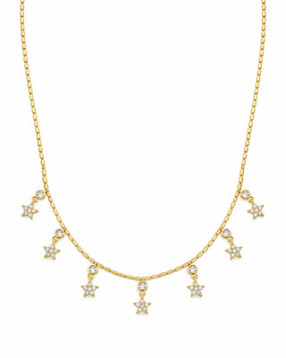 14K Gold Çoklu Yıldız Kolye