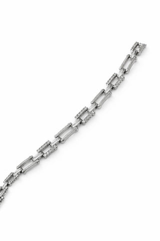 Silver Yarı Taşlı Kare Taşlı Bileklik