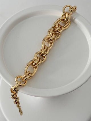 14K Gold Zincir İrili Ufaklı Zincir Bileklik