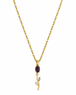 Gold Lale Detay Kolye