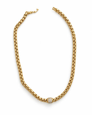 14K Gold Marka Model Taş Detay Zincir Kolye