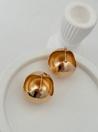 Gold Bombeli Halka Küpe