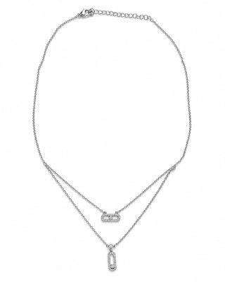 Silver İkili Görünüm Marka Model Kolye