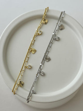 Kalp Figürlü İkili Görünüm Bileklik