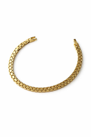 14K Gold Pul Desen Bileklik