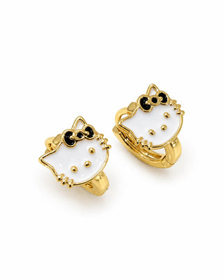 Beyaz Hello Kitty Çocuk Küpe