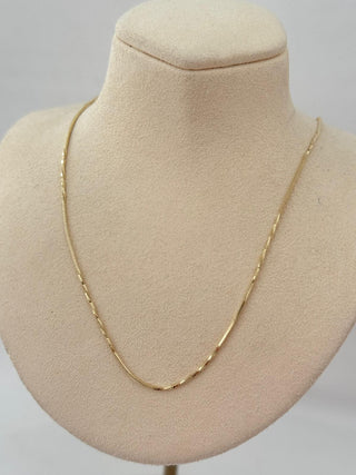 14K Gold İnce Form Burgu Zincir Kolye