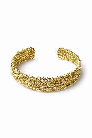 Gold Dorika Çizgi Desen Kelepçe