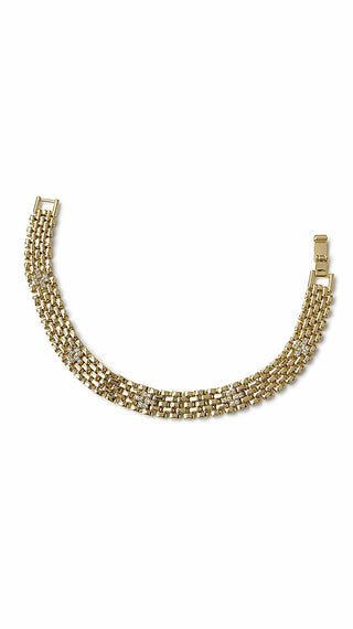 14K Gold Hasır Taşlı Bileklik