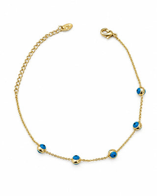 14k Gold Topçuk Nazar Boncuk Bileklik