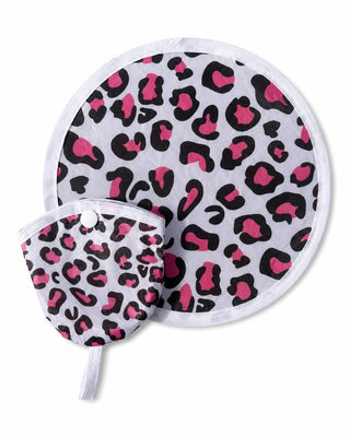 Pembe Leopar Katlanabilir Yelpaze