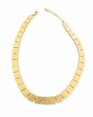 Gold Kare Form Ezme Plaka Kolye