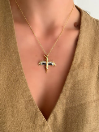 Gold Çelik Anka Kuşu Kolye