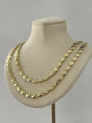 14k Gold Uzun Form Arpa Kolye