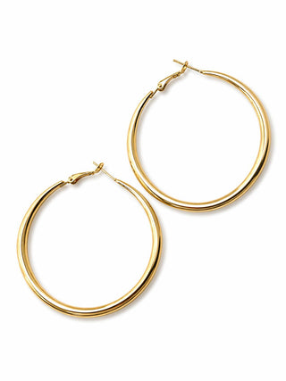 14K Gold Büyük Boy Halka Küpe
