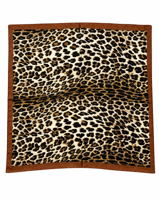 Kahve Leopar Fular 70x70