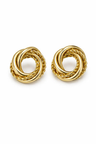 Gold Burgu Desen Halka Küpe