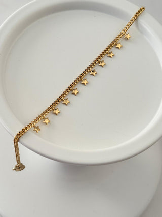 14K Gold Yıldız Charm Bileklik