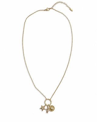 14K Gold Yıldız Charm Detay Kolye