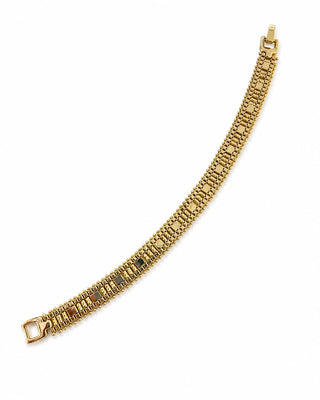 14K Gold Kare Görünüm Hasır Bileklik