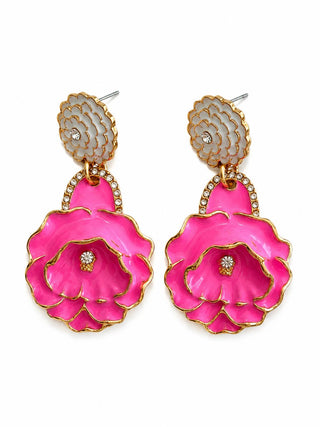 Marka Model Pembe Çiçek Küpe